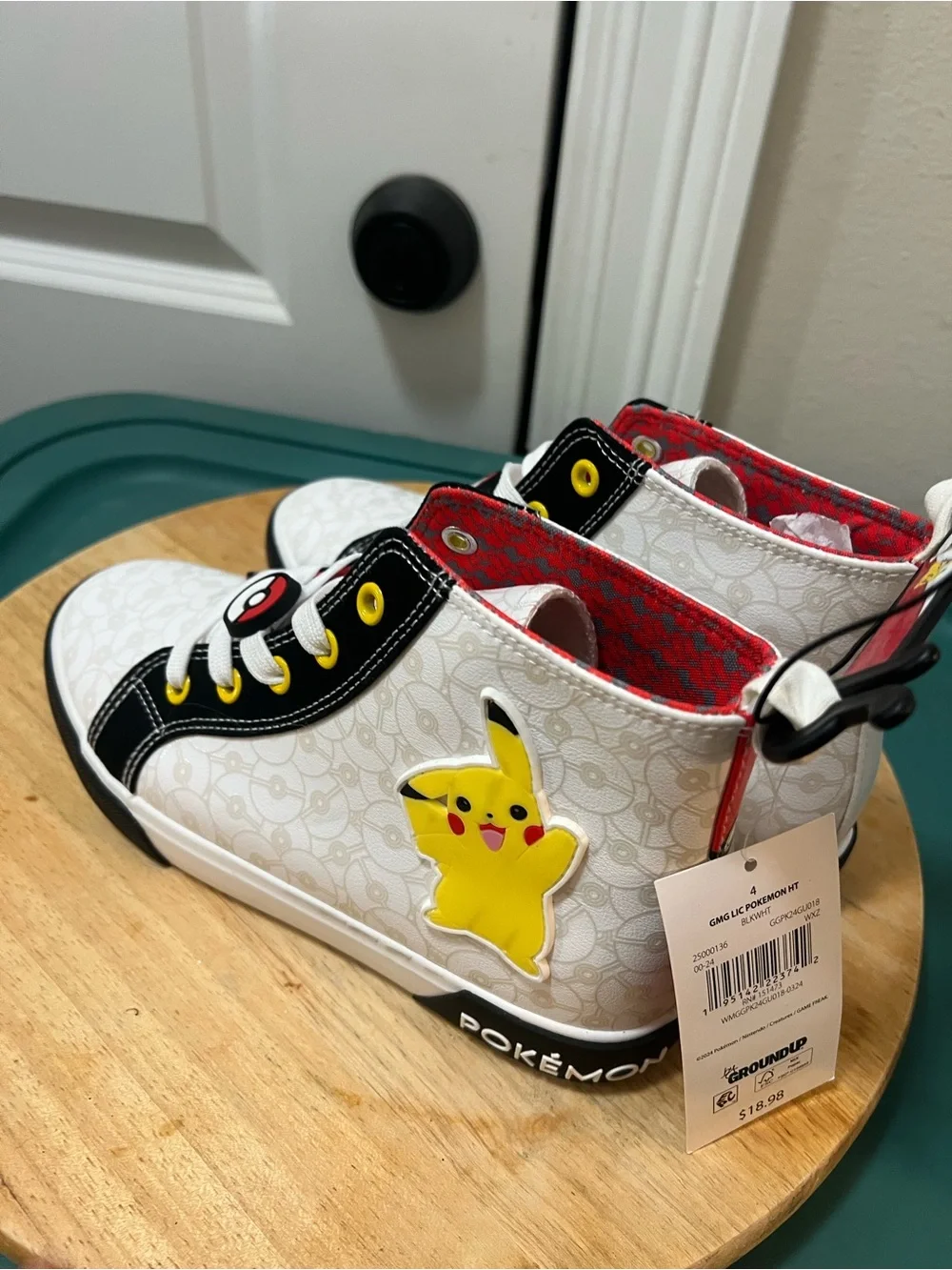 Pokémon Pikachu Kids' White High-Top Sneakers